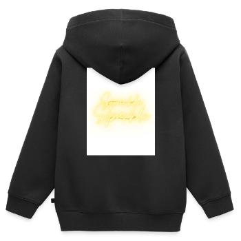 Sparkle Fits - Sweat Premium à capuche zippé enfant bio - noir - Dos - AI Model Kid Male (0cm)