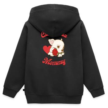 Chihuahua-Mommy - Kinder Premium Organic Zip Hoodie - Schwarz - Hinten - AI Model Kid Male (0cm)