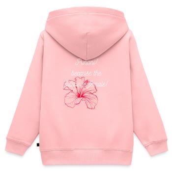 Punani - Semiar female future - academy of aloha - Kinder Premium Organic Zip Hoodie - Rosa - Hinten - AI Model Kid Female (0cm)