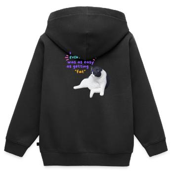 I wish Everything - Kids Premium Organic Zip-up Hoodie - black - Back - AI Model Kid Male (0cm)