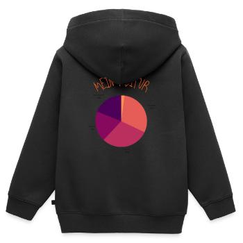 Mein Abitur - Kinder Premium Organic Zip Hoodie - Schwarz - Hinten - AI Model Kid Male (0cm)