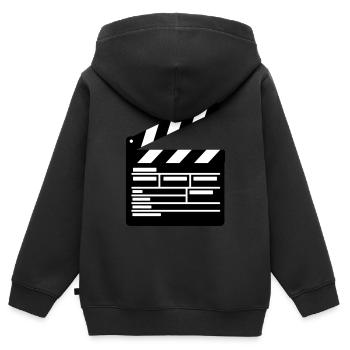 Filmklappe Regie führen Kino - Kinder Premium Organic Zip Hoodie - Schwarz - Hinten - AI Model Kid Male (0cm)