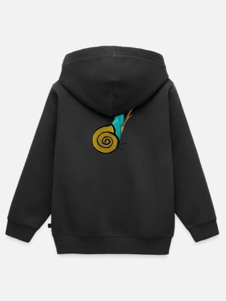 golden snail - Kinder Premium Organic Zip Hoodie - Schwarz