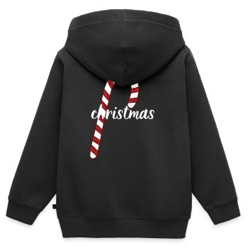 Heiliger - Kinder Premium Organic Zip Hoodie - Schwarz - Hinten - AI Model Kid Male (0cm)