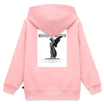 Anges de la Liberté - Sweat Premium à capuche zippé enfant bio - rose - Dos - AI Model Kid Female (0cm)