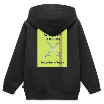 O DOWD SURNAME - Kids Premium Organic Zip-up Hoodie - black - Back - AI Model Kid Male (0cm)