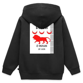 Dillon surname - Kids Premium Organic Zip-up Hoodie - black - Back - AI Model Kid Male (0cm)