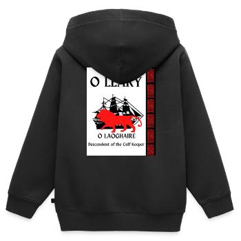 O Leary surname - Kids Premium Organic Zip-up Hoodie - black - Back - AI Model Kid Male (0cm)