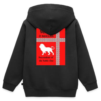 Nolan surname - Kids Premium Organic Zip-up Hoodie - black - Back - AI Model Kid Male (0cm)