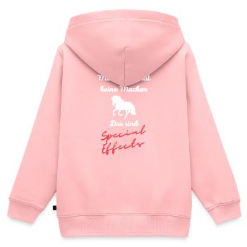 Mein Pferd hat keine Macke - Kinder Premium Organic Zip Hoodie - Rosa - Hinten - AI Model Kid Female (0cm)