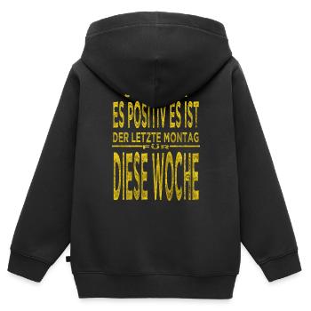ärgern statement handwerker 3d models lieben - Kinder Premium Organic Zip Hoodie - Schwarz - Hinten - AI Model Kid Male (0cm)