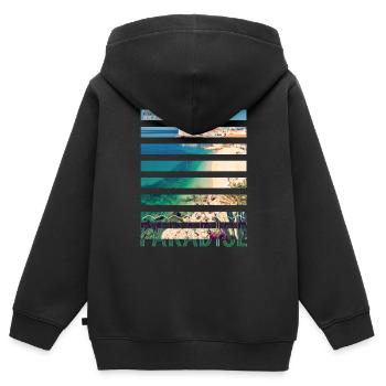 Kroatien Kroatien Hrvatska Kroatien Kroaten Paradies - Kinder Premium Organic Zip Hoodie - Schwarz - Hinten - AI Model Kid Male (0cm)
