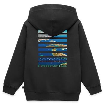 Kroatien Kroatien Hrvatska Kroatien Kroaten Paradies - Kinder Premium Organic Zip Hoodie - Schwarz - Hinten - AI Model Kid Male (0cm)