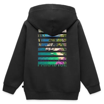 Kroatien Kroatien Hrvatska Kroatien Kroaten Paradies - Kinder Premium Organic Zip Hoodie - Schwarz - Hinten - AI Model Kid Male (0cm)