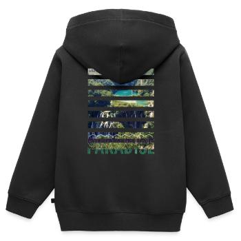 Kroatien Kroatien Hrvatska Kroatien Kroaten Paradies - Kinder Premium Organic Zip Hoodie - Schwarz - Hinten - AI Model Kid Male (0cm)