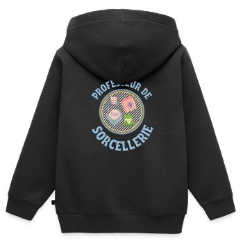 Sorcellerie - Sweat Premium à capuche zippé enfant bio - noir - Dos - AI Model Kid Male (0cm)