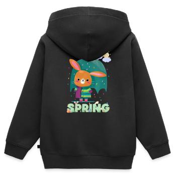 Spring | Easter | Happy Easter | Illustration - Kids Premium Organic Zip-up Hoodie - black - Back - AI Model Kid Male (0cm)