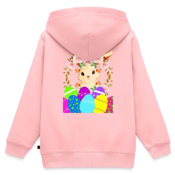 6 - Kids Premium Organic Zip-up Hoodie - rose - Back - AI Model Kid Female (0cm)