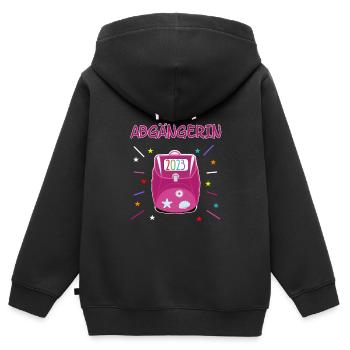 Schulkind 2023 - Kita Abgängerin - Kinder Premium Organic Zip Hoodie - Schwarz - Hinten - AI Model Kid Male (0cm)