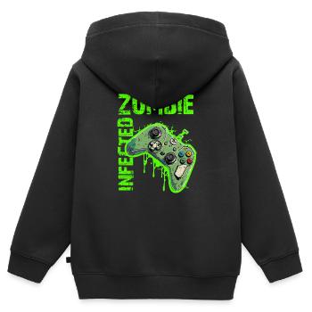 Zombie Infected Gamer - Kids Premium Organic Zip-up Hoodie - black - Back - AI Model Kid Male (0cm)
