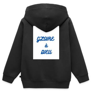 le créateur - Sweat Premium à capuche zippé enfant bio - noir - Dos - AI Model Kid Male (0cm)
