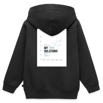 My Solutions Diagram - Kids Premium Organic Zip-up Hoodie - black - Back - AI Model Kid Male (0cm)