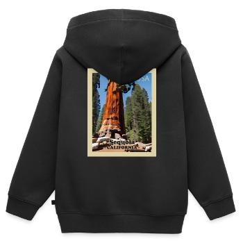 Sequoia-Nationalpark - Kinder Premium Organic Zip Hoodie - Schwarz - Hinten - AI Model Kid Male (0cm)