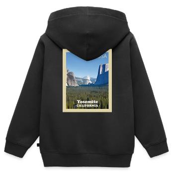 Yosemite-Nationalpark - Kinder Premium Organic Zip Hoodie - Schwarz - Hinten - AI Model Kid Male (0cm)