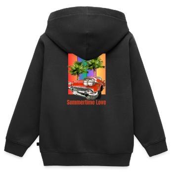 Summertime Love #4 - Kinder Premium Organic Zip Hoodie - Schwarz - Hinten - AI Model Kid Male (0cm)