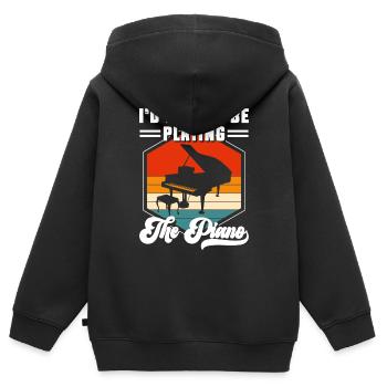 Pianist Musik Klassische Musik Konzert - Kinder Premium Organic Zip Hoodie - Schwarz - Hinten - AI Model Kid Male (0cm)