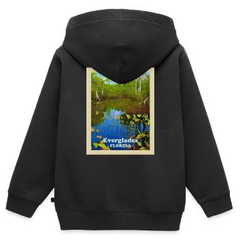 Everglades-Nationalpark - Kinder Premium Organic Zip Hoodie - Schwarz - Hinten - AI Model Kid Male (0cm)