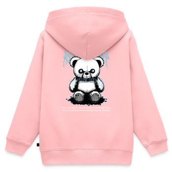 Amour véritable toxique a - Sweat Premium à capuche zippé enfant bio - rose - Dos - AI Model Kid Female (0cm)
