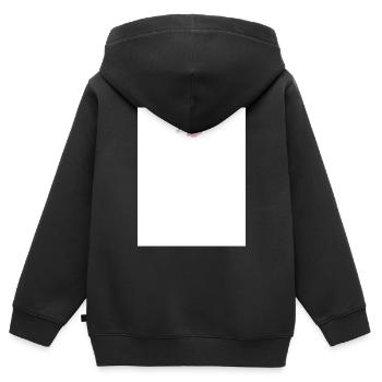 Pastel Floral Design - Sweat Premium à capuche zippé enfant bio - noir - Dos - AI Model Kid Male (0cm)