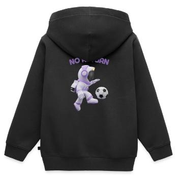 Pas de retour - Sweat Premium à capuche zippé enfant bio - noir - Dos - AI Model Kid Male (0cm)