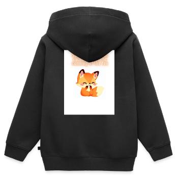 Transformation étincelante - Sweat Premium à capuche zippé enfant bio - noir - Dos - AI Model Kid Male (0cm)