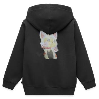 Kitten - Kids Premium Organic Zip-up Hoodie - black - Back - AI Model Kid Male (0cm)