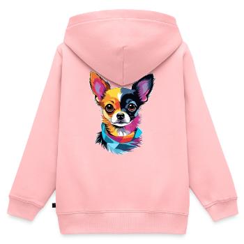 Chihuahua - Kids Premium Organic Zip-up Hoodie - rose - Back - AI Model Kid Female (0cm)