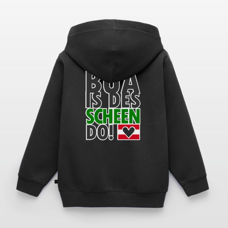 Dialecte autrichien Dialecte Nice Sweat Premium à capuche zippé enfant bio