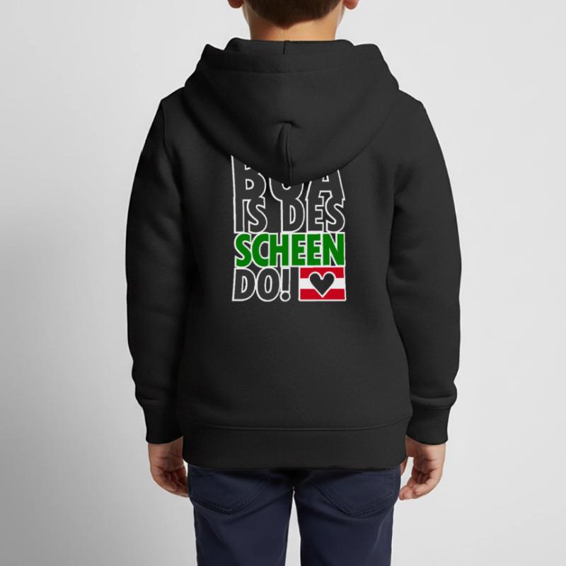 Dialecte autrichien Dialecte Nice Sweat Premium à capuche zippé enfant bio