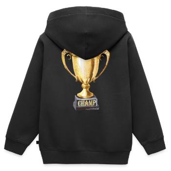 Cup for Champs and Winners - Kids Premium Organic Zip-up Hoodie - black - Back - AI Model Kid Male (0cm)