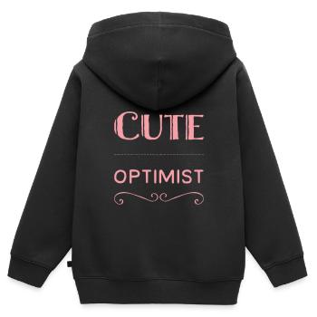Geschenk zur Taufe - Kinder Premium Organic Zip Hoodie - Schwarz - Hinten - AI Model Kid Male (0cm)