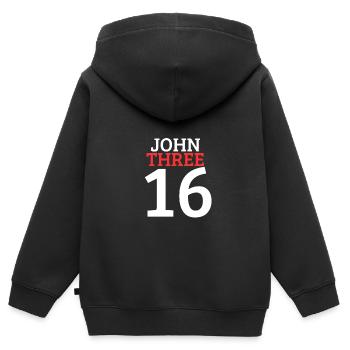Black Typography SuccessEmpowering Quote T Shirt - Kinder Premium Organic Zip Hoodie - Schwarz - Hinten - AI Model Kid Male (0cm)
