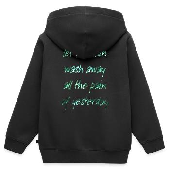 Lassen Sie den Regen wegspülen... - Kinder Premium Organic Zip Hoodie - Schwarz - Hinten - AI Model Kid Male (0cm)
