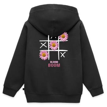 Bloom Bumm - Kinder Premium Organic Zip Hoodie - Schwarz - Hinten - AI Model Kid Male (0cm)