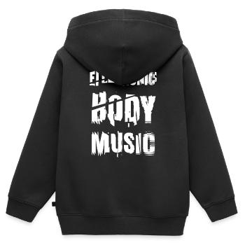 Electronic Body Music Glitch - Kids Premium Organic Zip-up Hoodie - black - Back - AI Model Kid Male (0cm)
