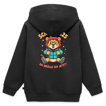 Schulkind 2025 - Junge Einschulung - Kinder Premium Organic Zip Hoodie - Schwarz - Hinten - AI Model Kid Male (0cm)