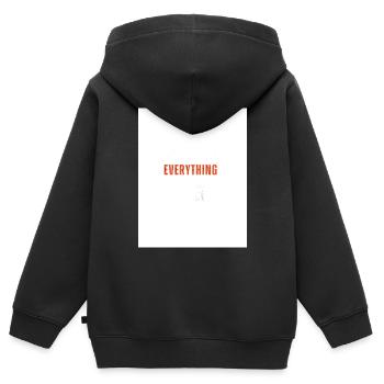Everything Statement - Kinder Premium Organic Zip Hoodie - Schwarz - Hinten - AI Model Kid Male (0cm)