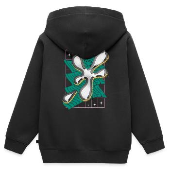 Chrome Bubble Trend - Kinder Premium Organic Zip Hoodie - Schwarz - Hinten - AI Model Kid Male (0cm)
