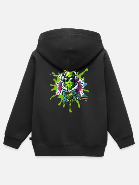 Digga Spreewald - Kinder Premium Organic Zip Hoodie - Schwarz