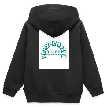 Alles eine Frage der Perspektive - Kinder Premium Organic Zip Hoodie - Schwarz - Hinten - AI Model Kid Male (0cm)